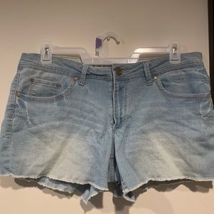Faded Glory size 14 denim shorts with rips
